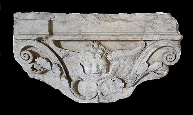 Tuscan Workshop - Marble Relief with Angel - Marble